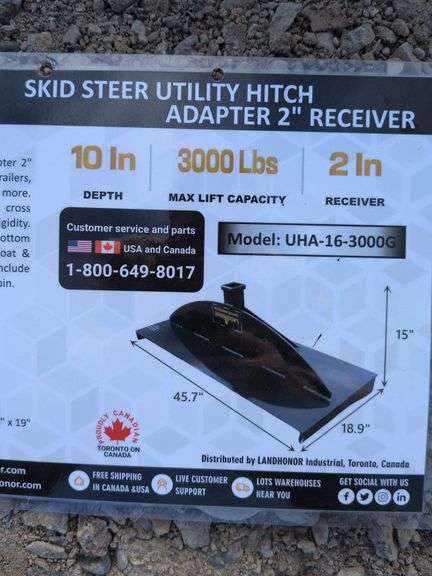 Skid Steer Utility Hitch Adapter 2" Receiver image