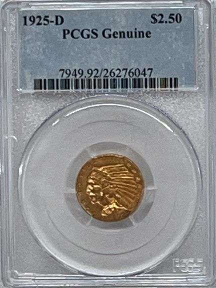 1925-D $2.50 Indian Head Coin PCGS Genuine image
