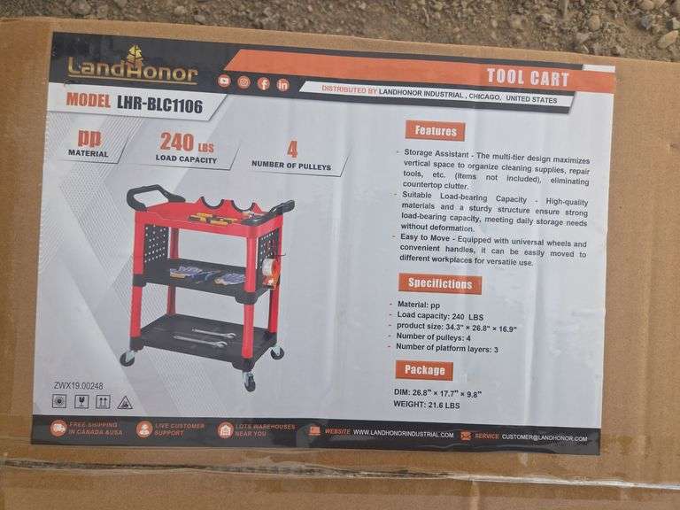 240lbs Tool Cart image