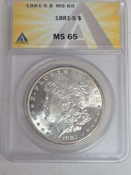 1881 S Morgan Silver Dollar MS 65 image