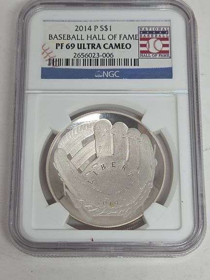 2014 P S NGC $1 Baseball Hall of Fame PF 69 Ultra Cameo image