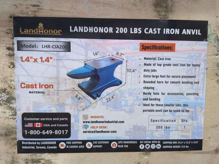 200lbs Cast Iron Anvil image