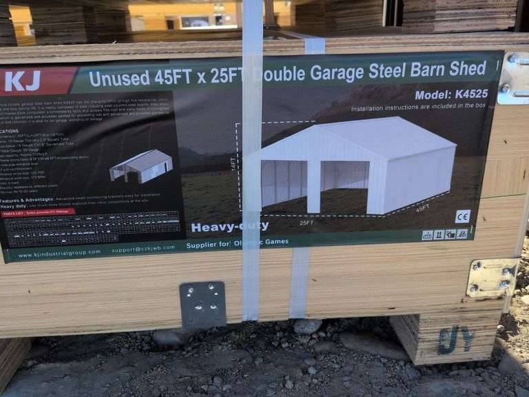 45ft x 25ft Double garage Steel Barn Shed image
