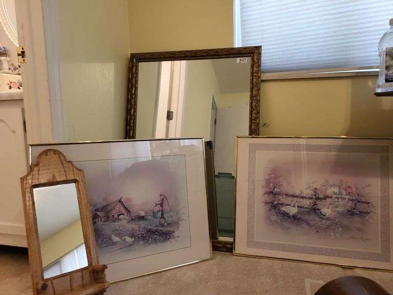 Mirror, art, mirror shelf