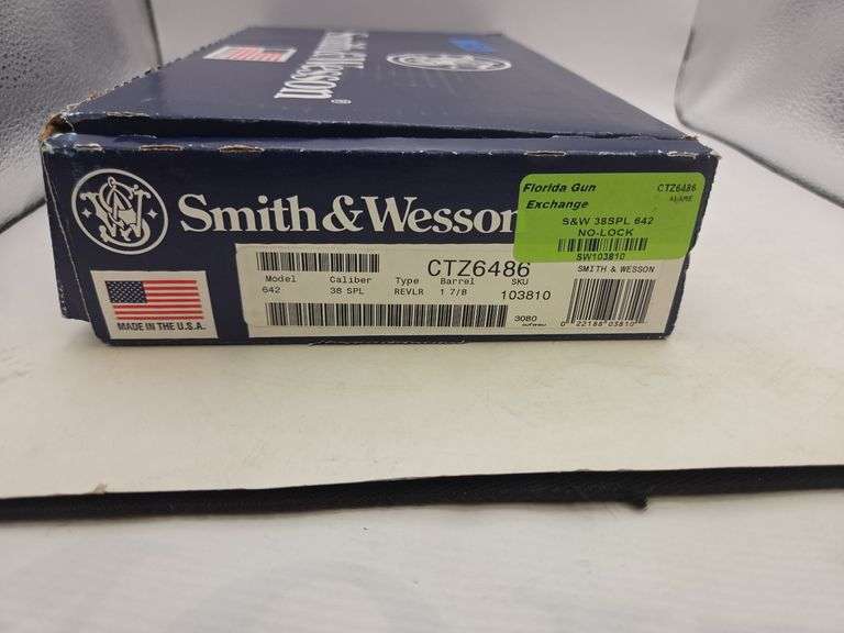 S&W Model 642-1 Air Weight .38spl Revolver