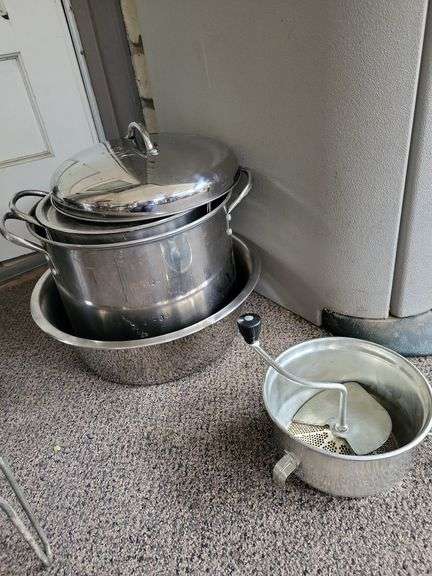 Mirro pressure cooker, stock pots, strainer, funnels