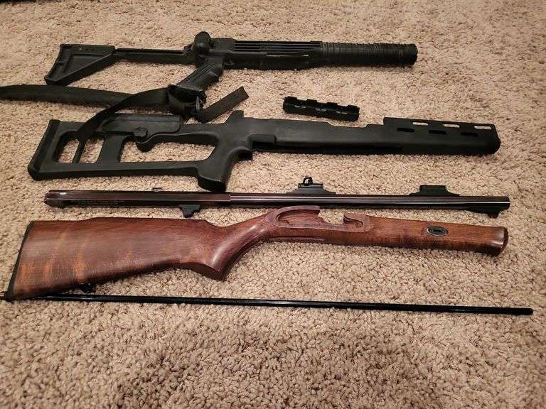 Disassembled gun body parts