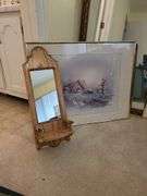 Mirror, art, mirror shelf