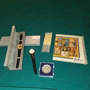 Egyptian coins/ stamps watches, pewter williamsburg va. collectible