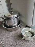 Mirro pressure cooker, stock pots, strainer, funnels