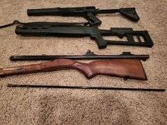 Disassembled gun body parts