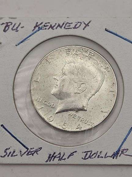 Two 1964 Kennedy Half Dollars BU