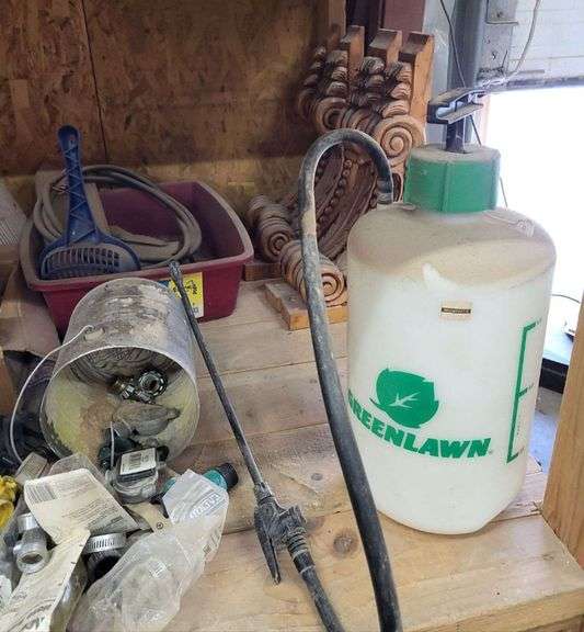 Woodworking Blades, Sprayer, Building Components, and Plumbing Supplies Assortment