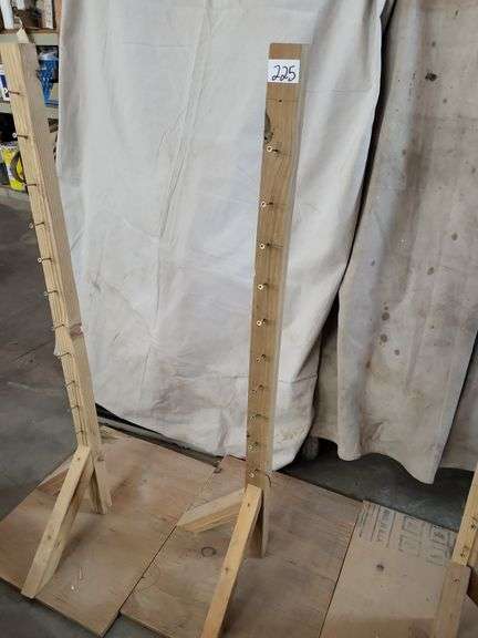 Wooden trim drying stands