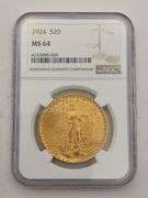 1924 St. Gaudens MS 64 $20 Gold Coin