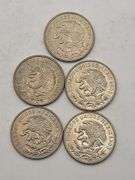 Five 1964 Mexican 50 Centavos