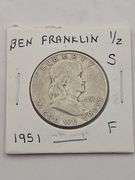 1951 S Franklin Half Dollar