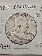 1954 S Franklin Half Dollar