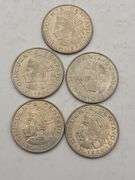 Five Mexican 1964 50 Centavos
