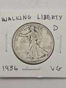 1936 D Walking Liberty Half Dollar