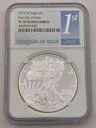2019 W Walking Liberty First Day of Issue PF70 Ultra Cameo