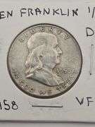1958 D Franklin Half Dollar