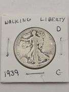 1939 D Walking Liberty Half Dollar