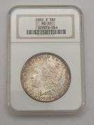 1882 S Morgan Silver Dollar NGC MS 65