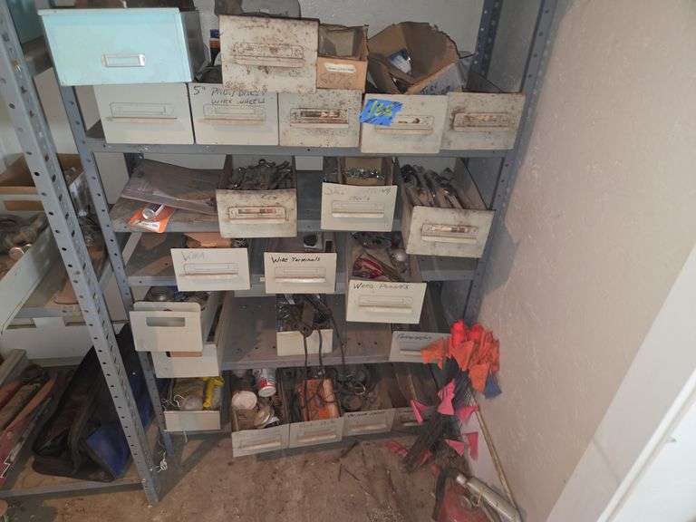All Contents on Bottom Side of Shelf Hand Planers, Wrenches, Ratchets, Hand Tools, Terminals, Etc