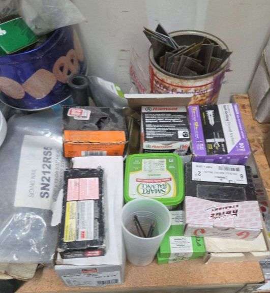 Large Lot of Fasteners, Nails, Screws, and Anchors