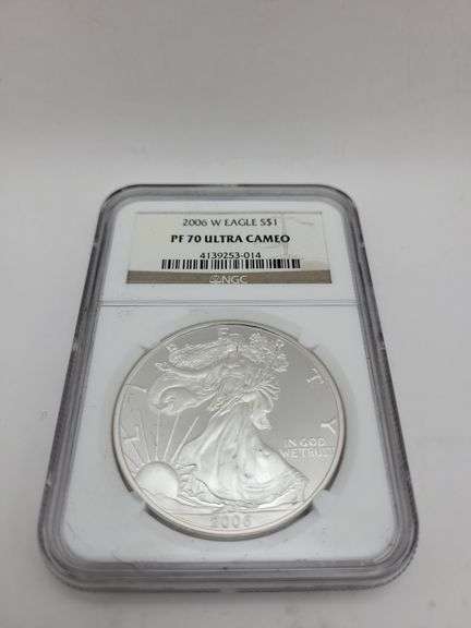 2006 W Eagle S $2 PF70 ULTRA CAMEO SILVER DOLLAR image