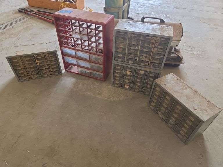 5 Bolt Bins w/ Contents