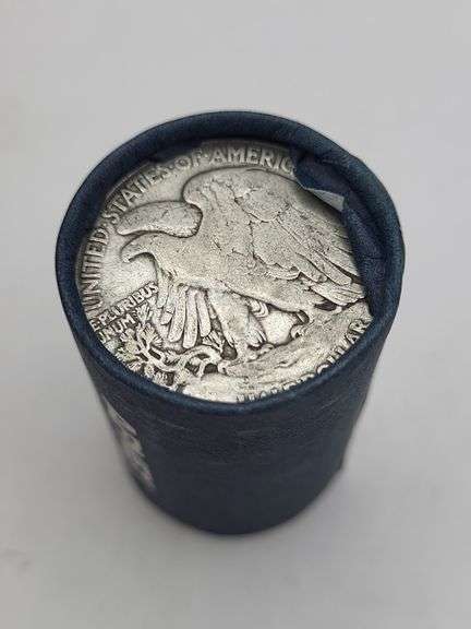 Roll of 20 silver walking liberty 90% silver coins image
