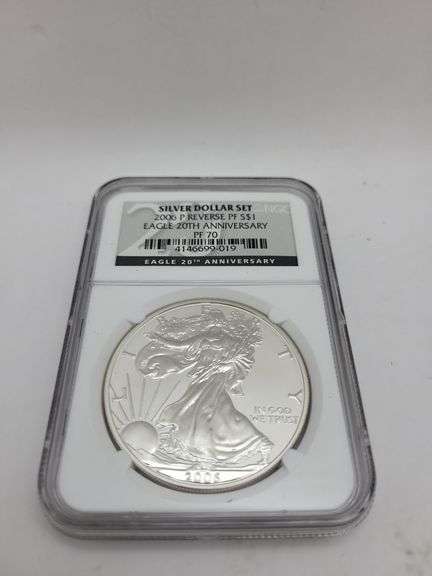 2006 P Reverce PF S$1 EAGLE 20TH ANNIVERSARY PF70 image