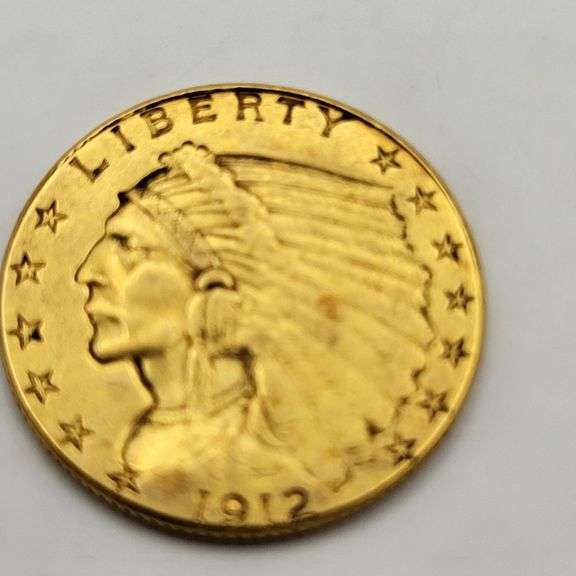 1912 Indian Head 2 1/2 Gold Eagle coin image