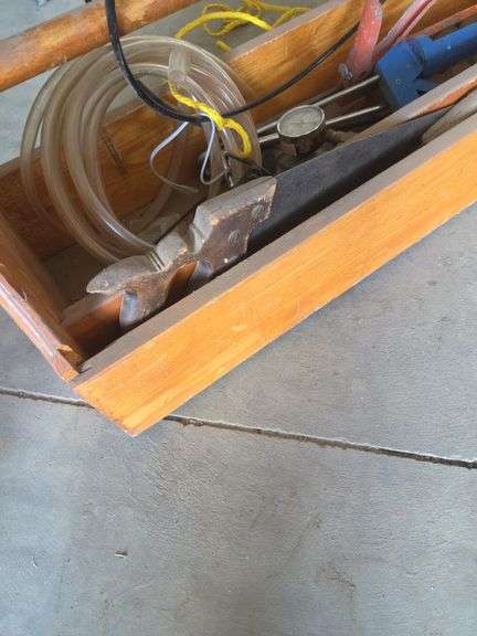 Tool Carrier w/ Chaulk Gune, Saws, Etc