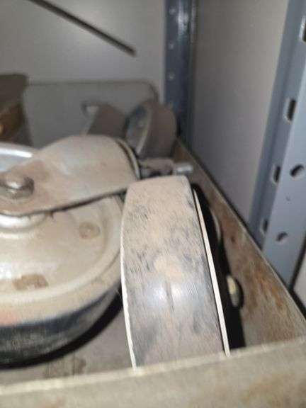 Contents on Top Side of Shelf Taps & Dies, Chisels, Drill Bits, Small Motors Etc