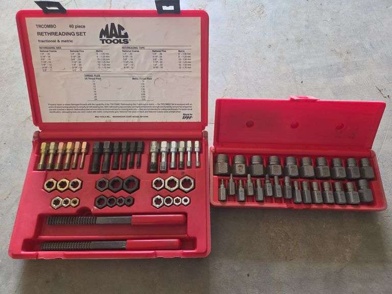Mac Tools 40 Piece Rethreader Set & Screw Extractor Set