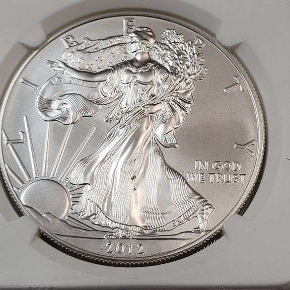 2012 W Eagle S$1 MS70 silver coin image
