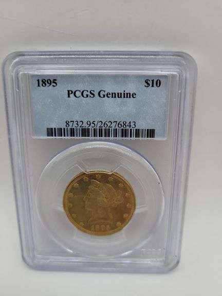 1895 PCGS Genuine $10 gold coin image