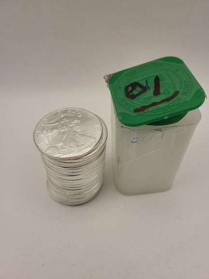 2001 American silver eagle 20 coins .999 UNC image