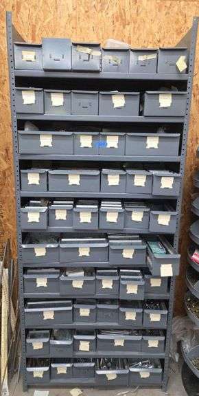 Industrial Parts Drawer Organizer with Fasteners, Screws, Casters