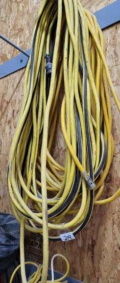Large Bundle of Yellow Extension Cords