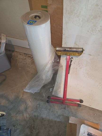 Roll of Plastic Wrapping & Roller