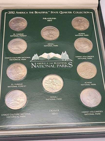 2012-D US COMMEMORATIVE GALLERY ATB NATIONAL PARKS QUARTERS GALLERY W/DISPLAY image