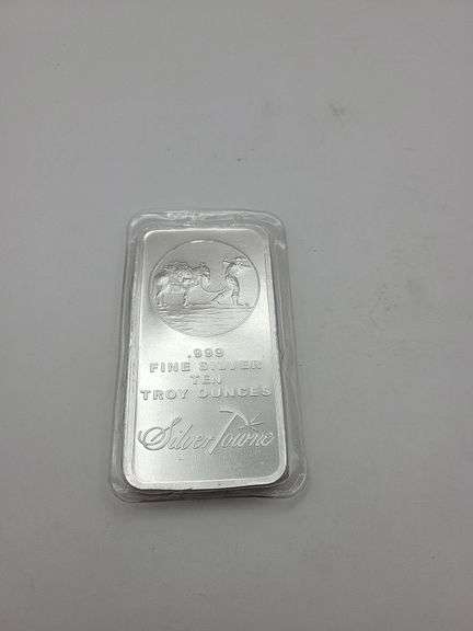 Silvertowne 10 troy ounce silver bar image