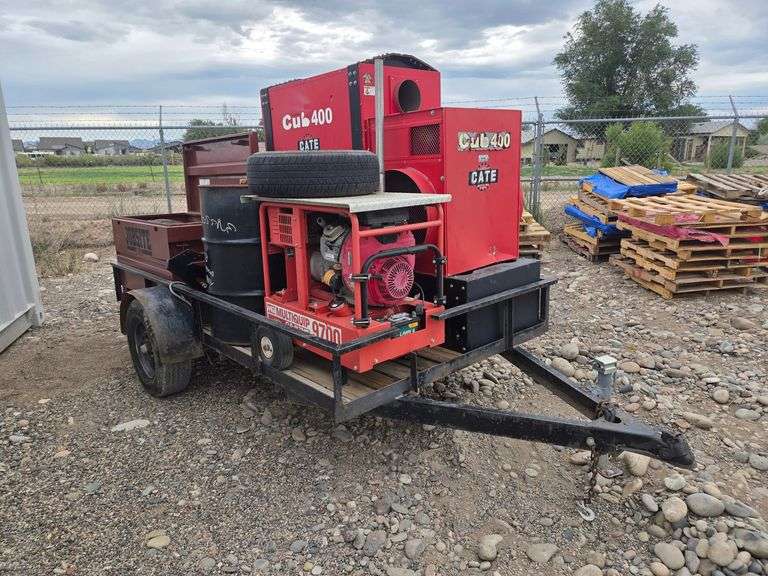 Artic Bear Cub 400 Kerosene/Diesel Heater w/ Job Box, Ducting, Generator & Trailer image