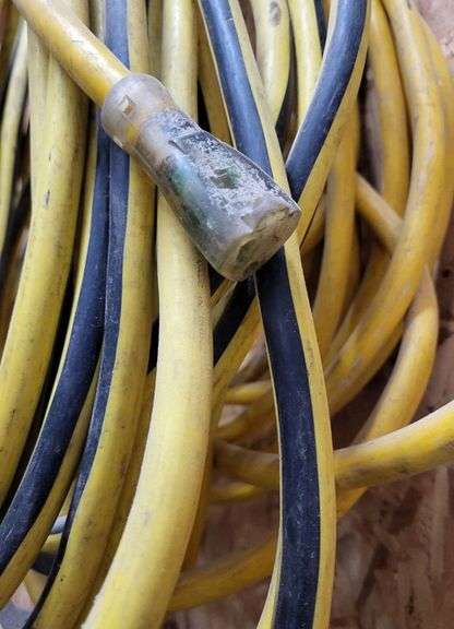 Large Bundle of Yellow Extension Cords