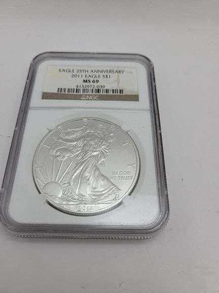2011 Eagle S $1 MS69 25TH Anniversary image