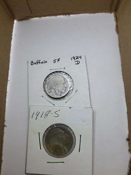 2 Buffalo nickels 1924D-1918S image